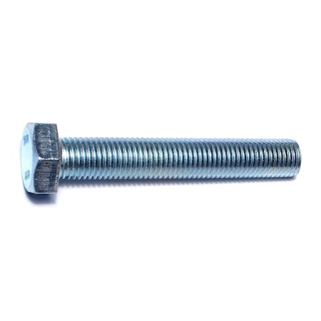 Midwest Fastener Class 8.8, M12-1.50 Hex Head Cap Screw, Zinc Plated Steel, 75 mm L, 3 PK 73608